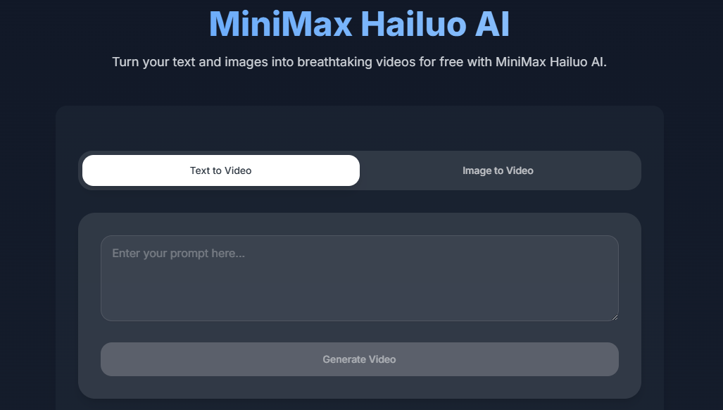 Minimax ai transform text and images into stunning videos